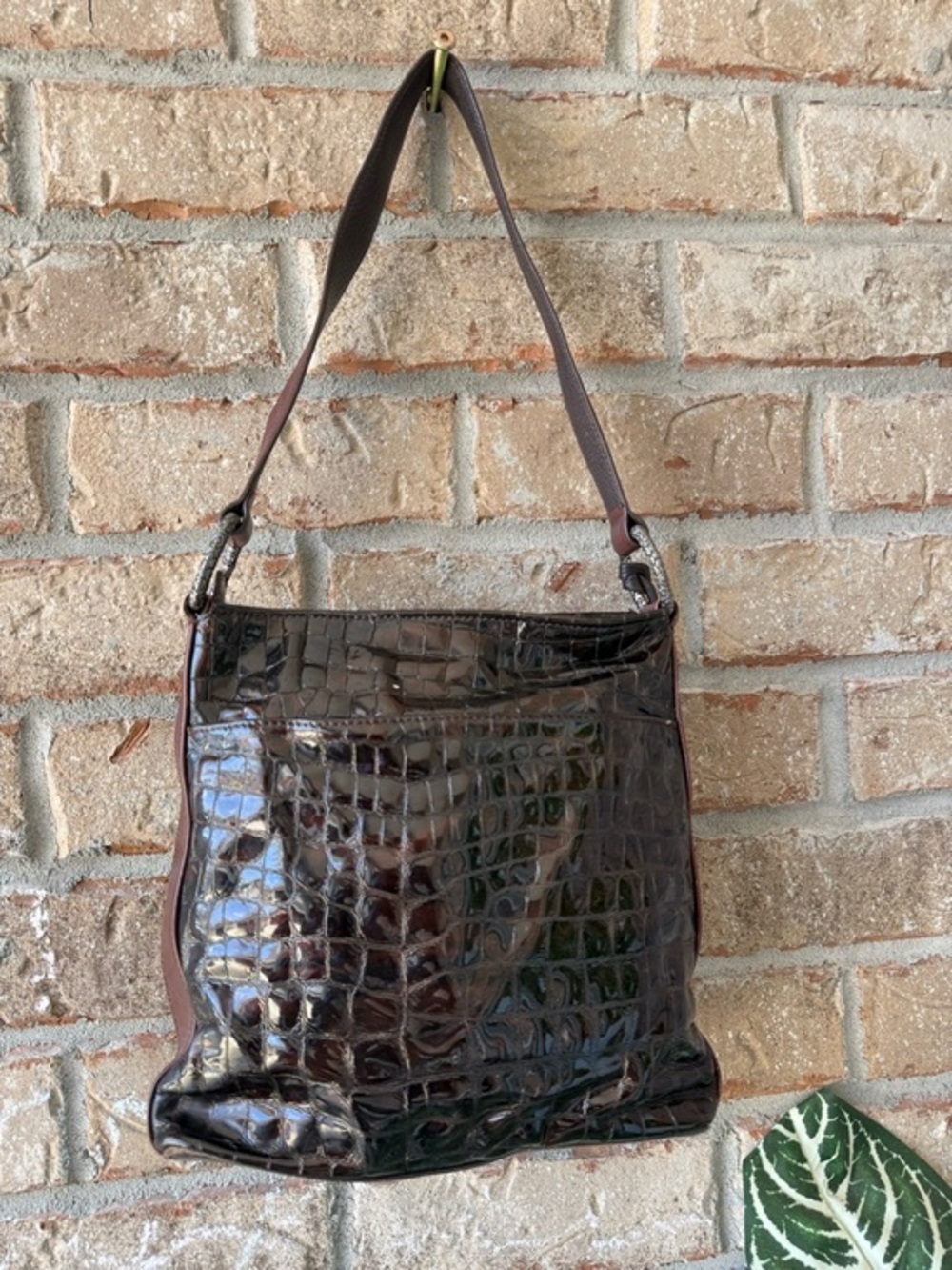 Brighton" One World" Cross Body Dark Brown